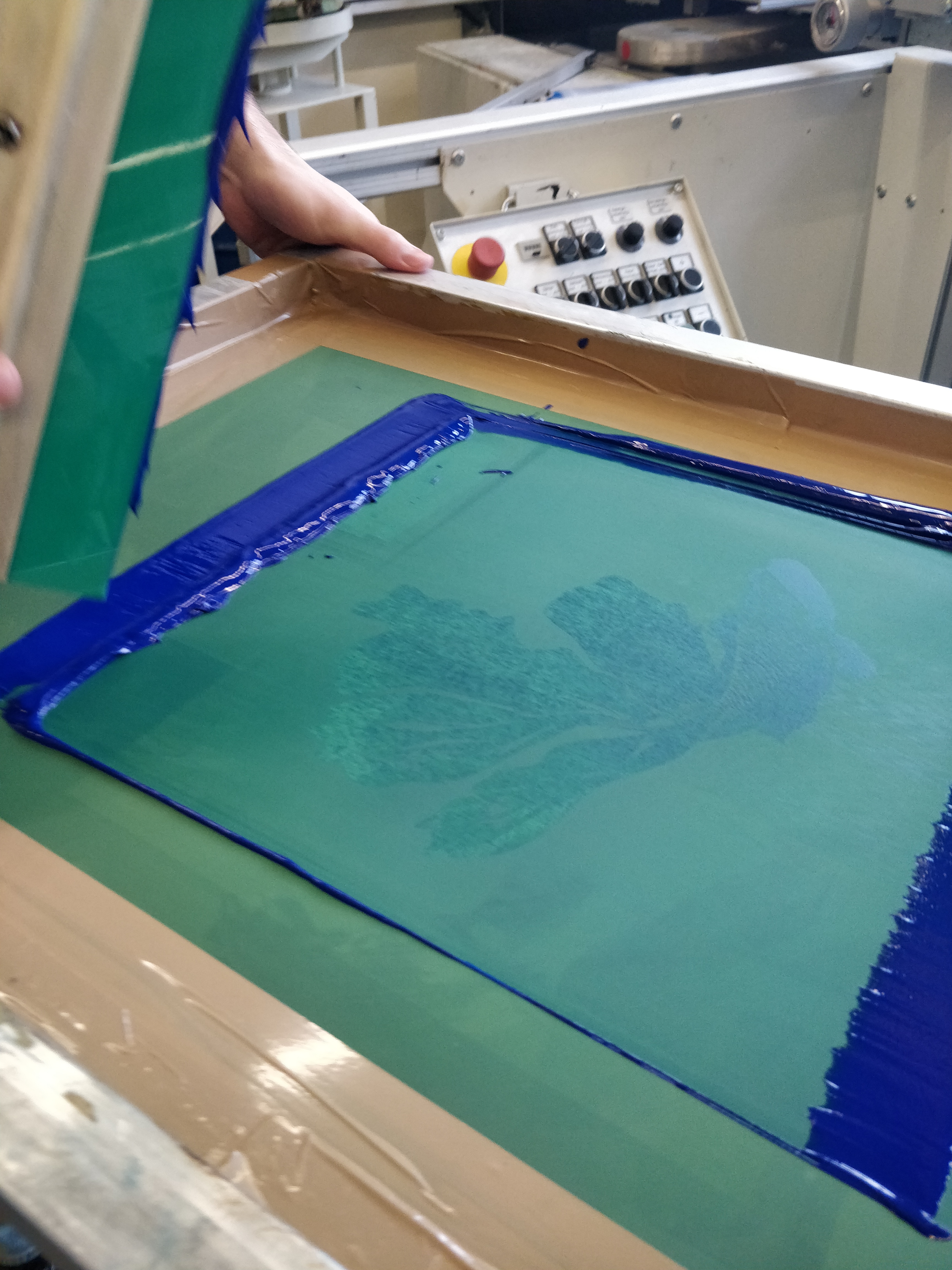 Freshly printed Be Brave poster drying in the studio