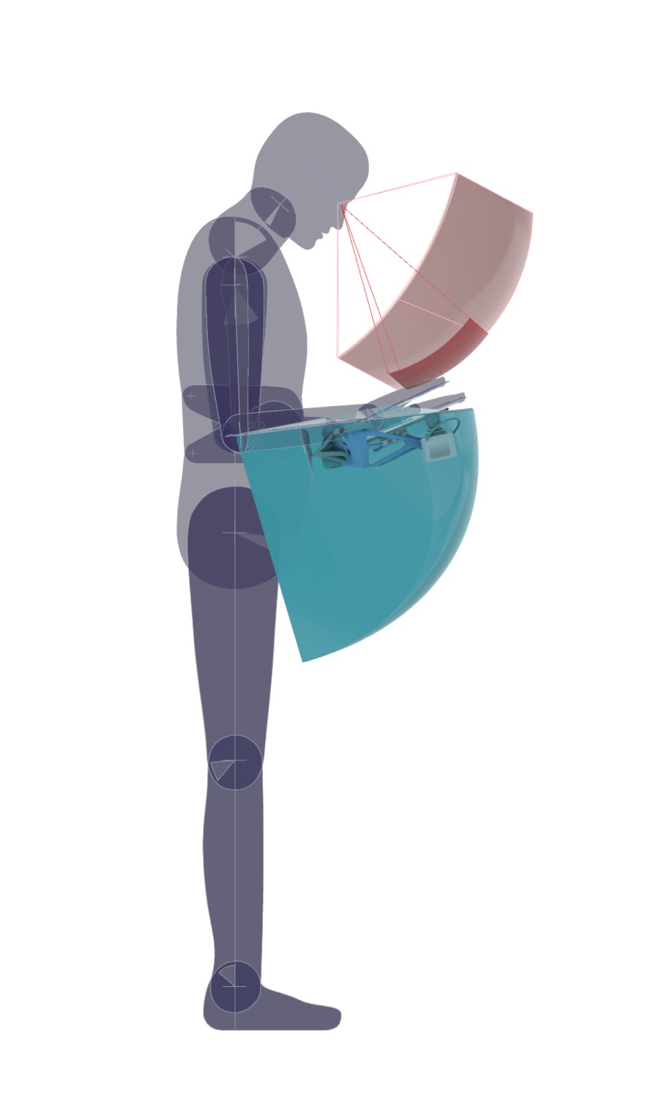 Alternative concept sketch for the remote control silhouette