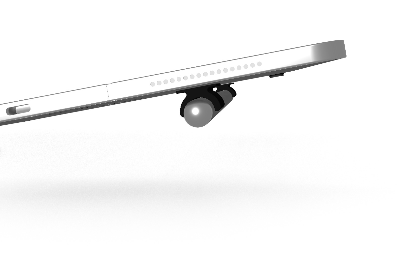 Prototype components arranged on the workbench during refinement