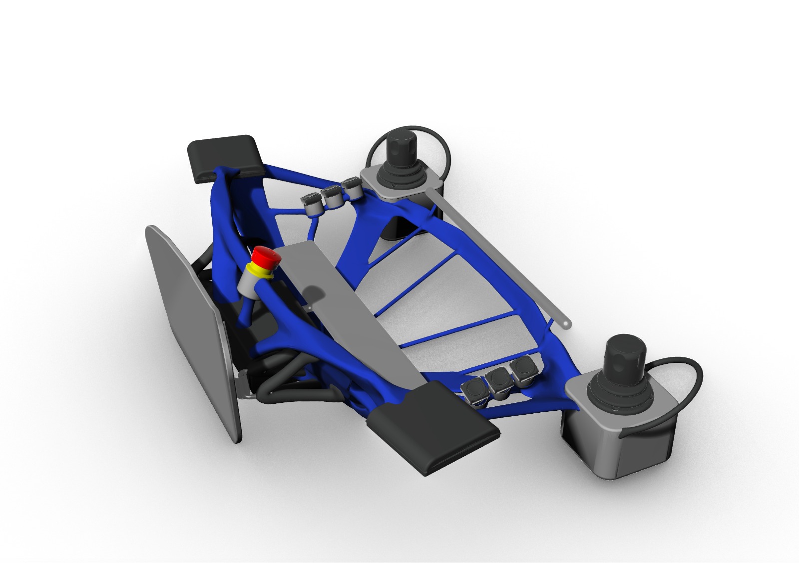 Remote control prototype photographed from an angled side view