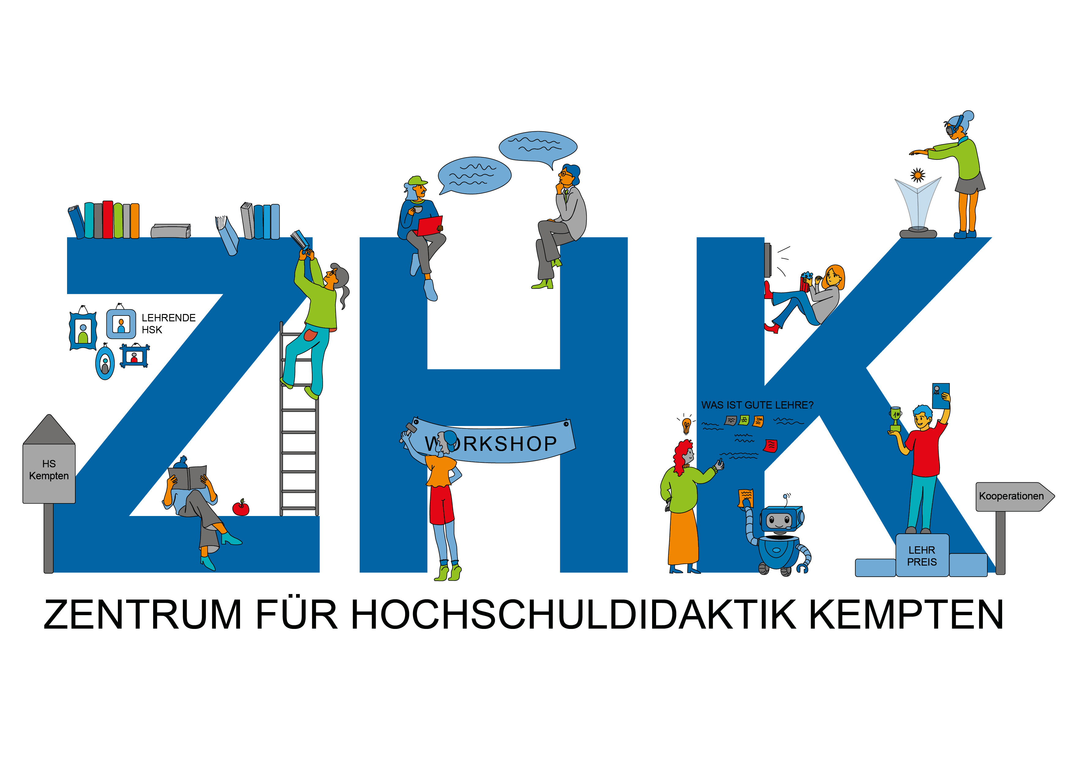 Centered composition of the ZHK overview graphic