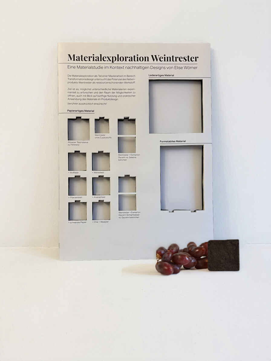 Tresterpapier-Prototyp, Ansicht 3