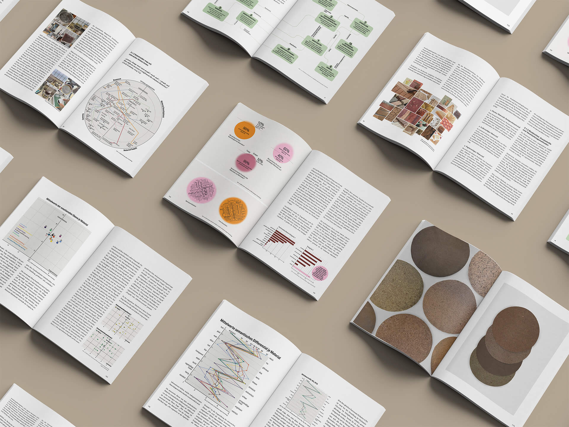 Materialprobe aus Weintrester in der Hand