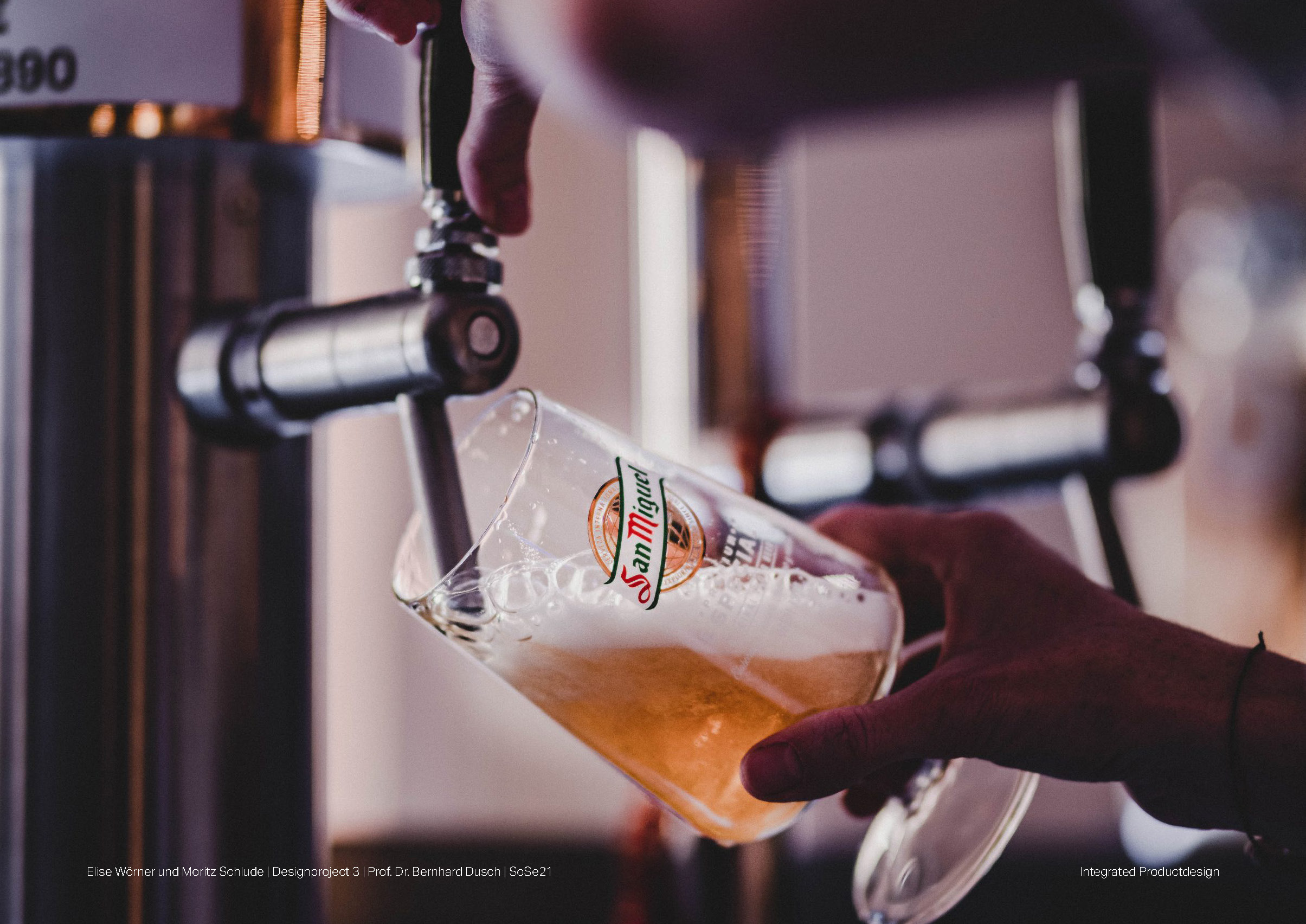 Drink being poured at the bar