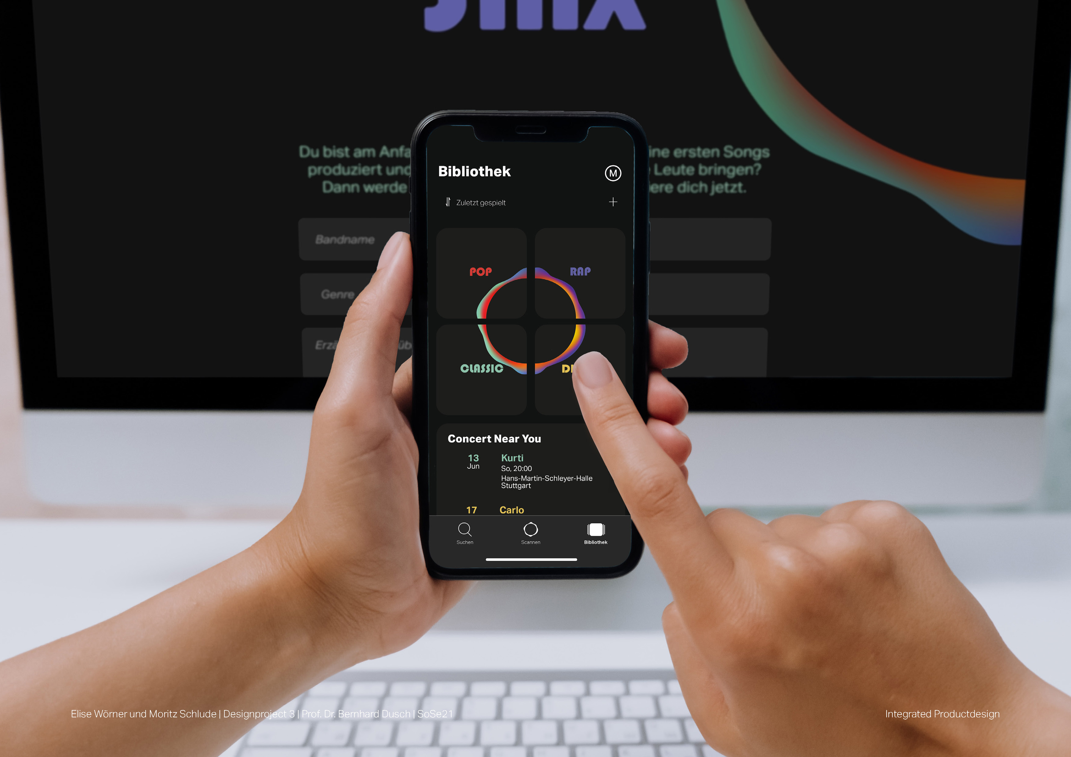 SINX music library and recommendation interface