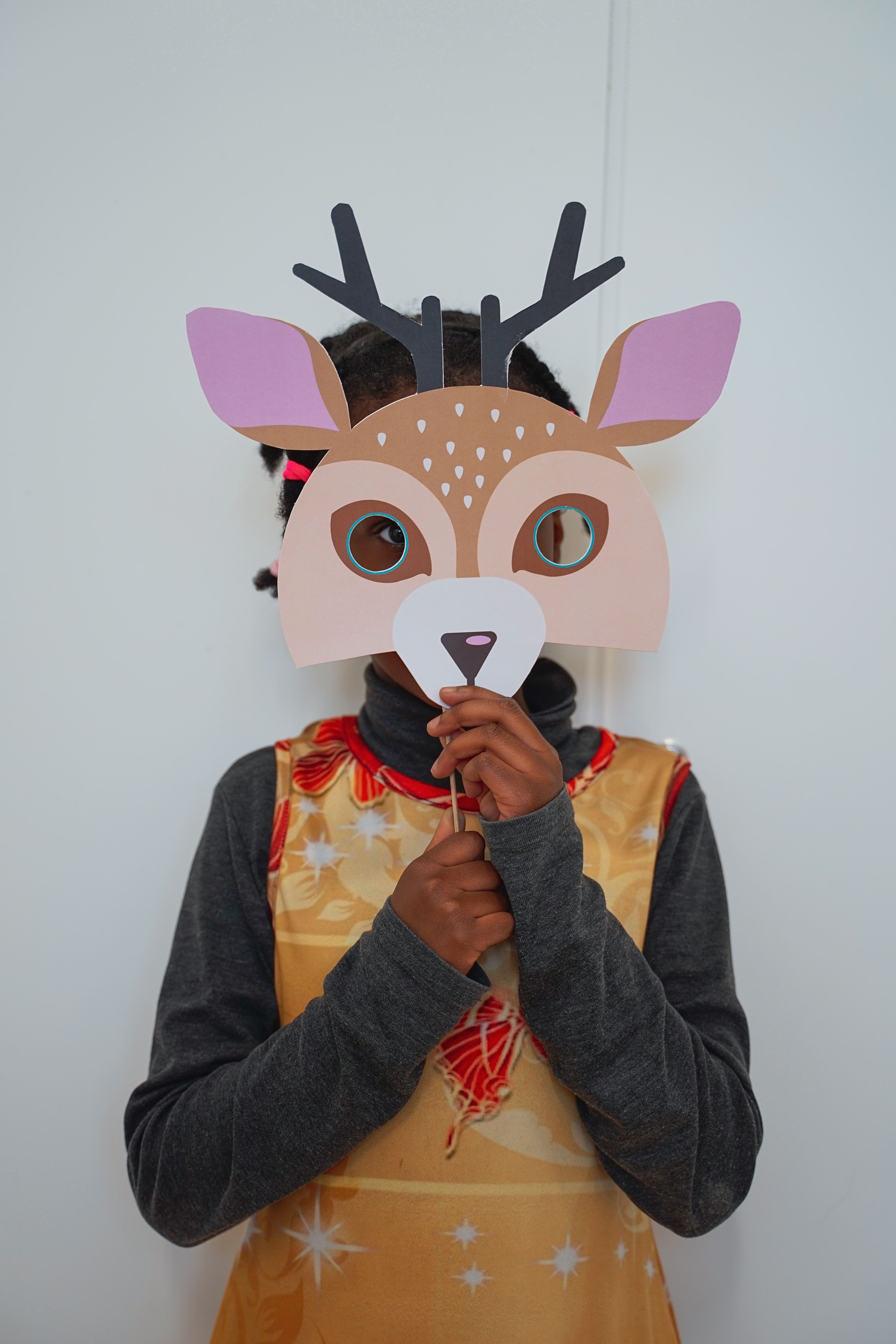 Deer mask selected during the intervention