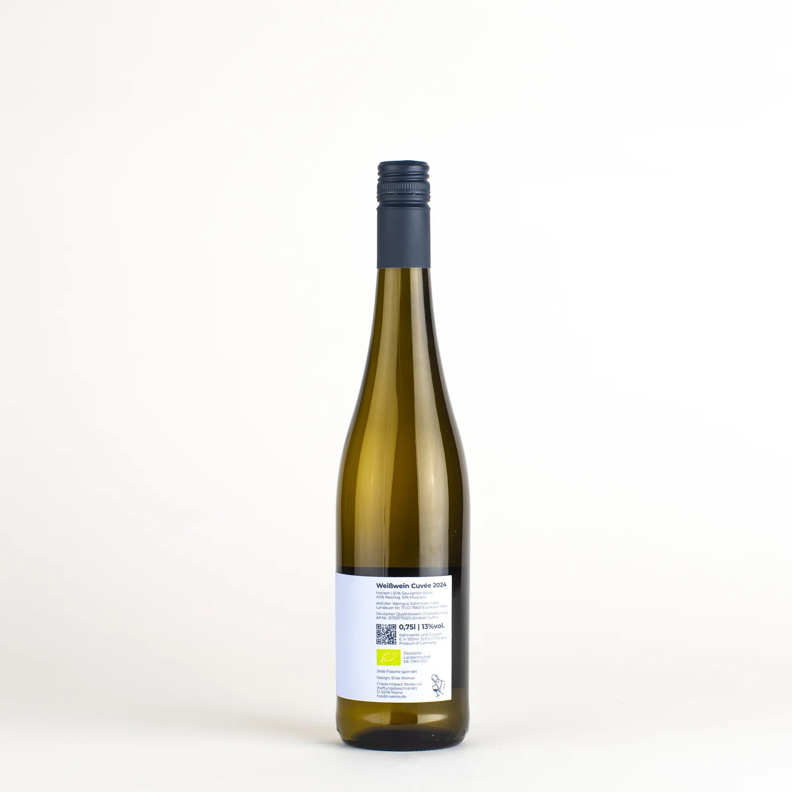 Frieda bottle label detail four