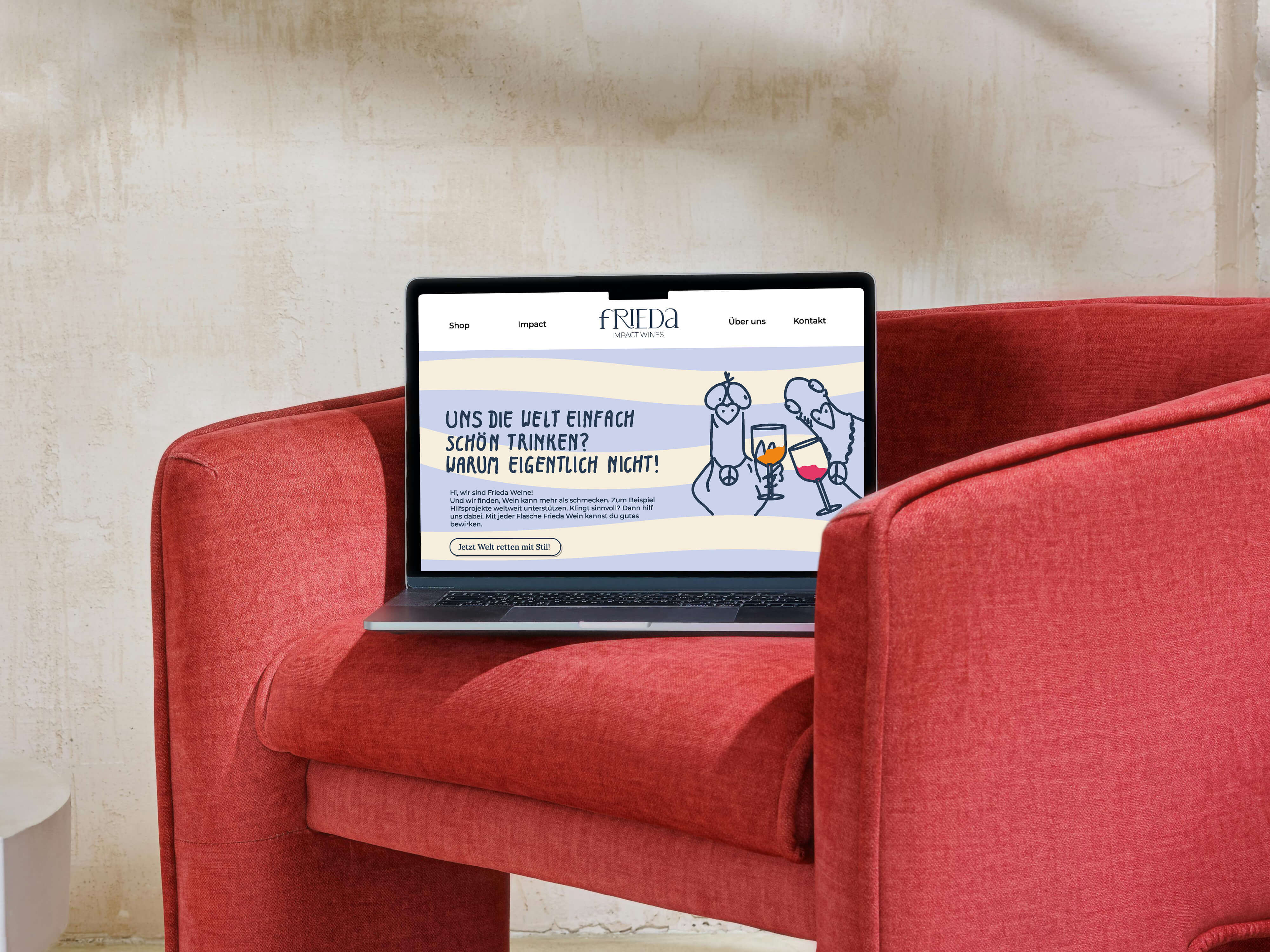 Frieda label and bottle composition