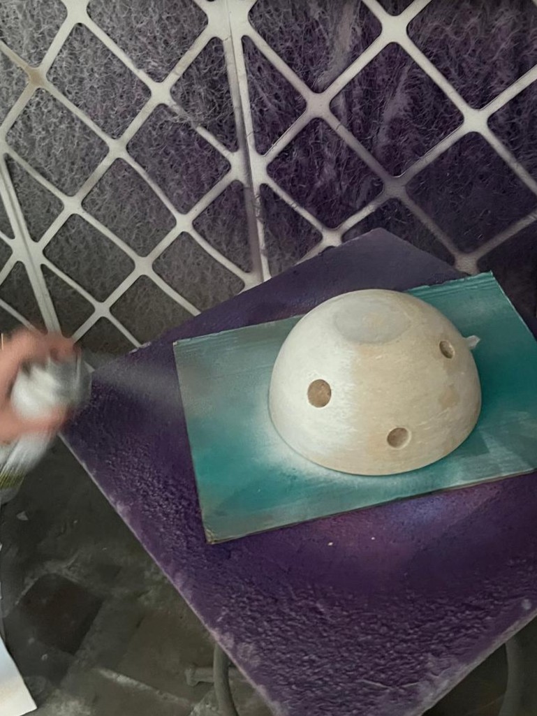 Close-up of a removable wooden toy element