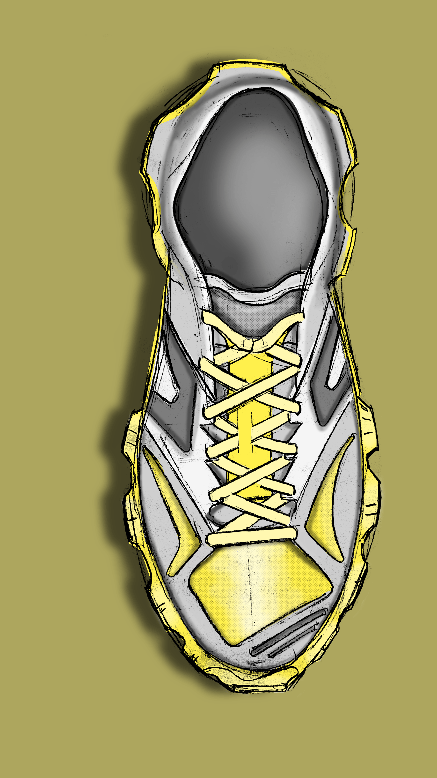 Tall digital rendering of a product interface or object