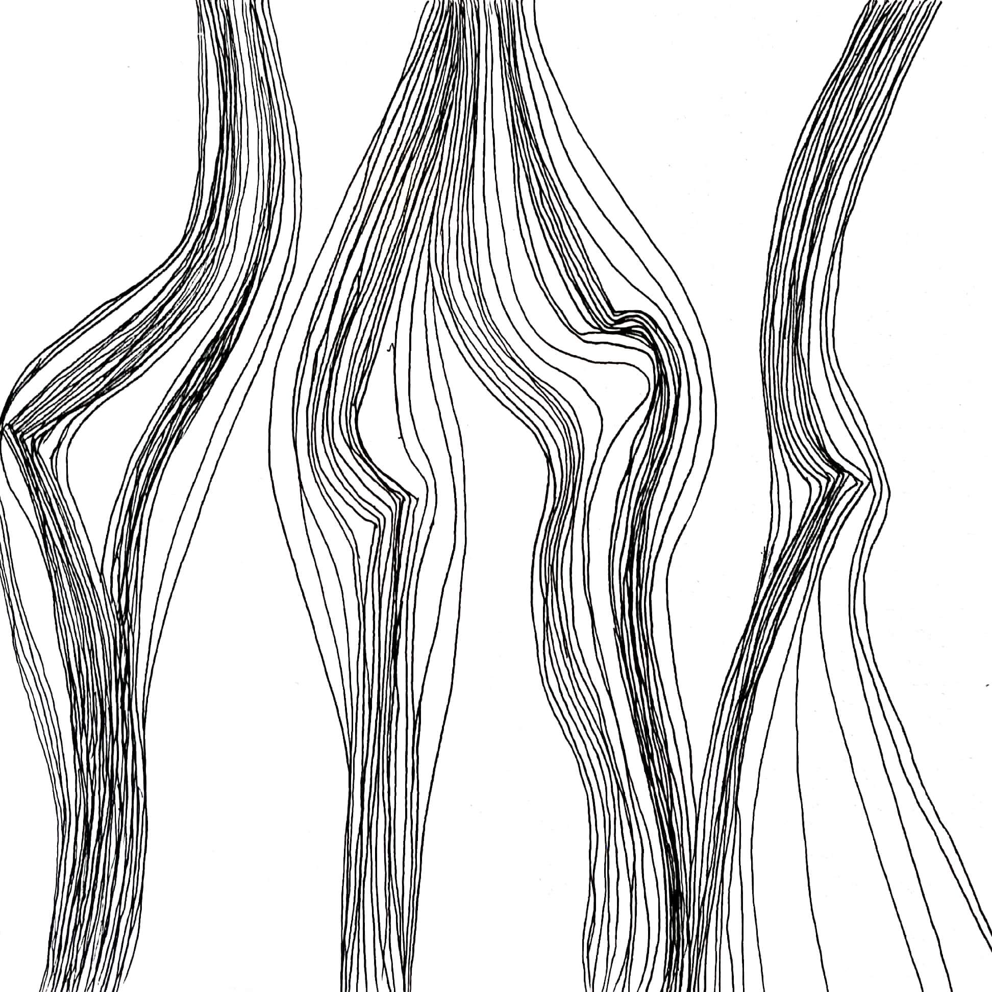 Sketch page showing exploratory industrial design forms